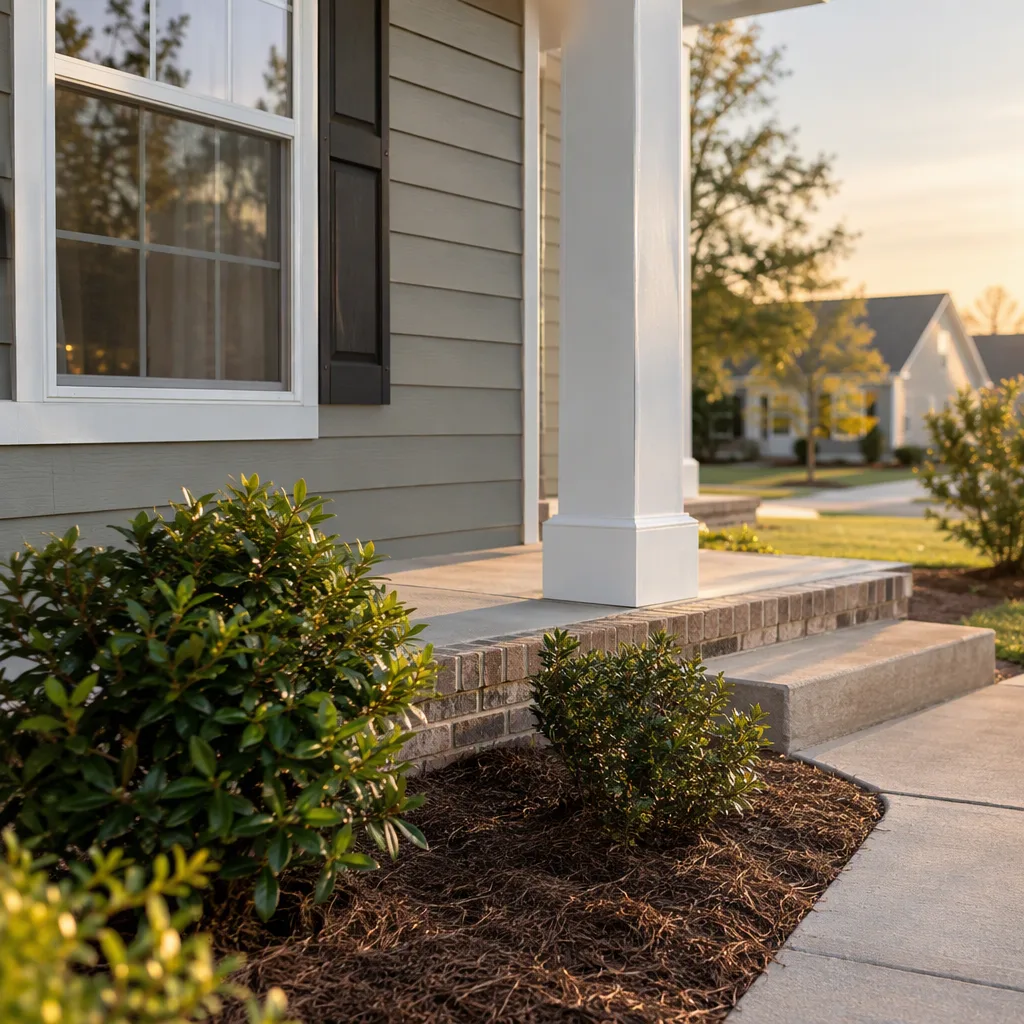A tight detail of finished home buying / house flipping work that came out well — clean, precise, shallow depth of field